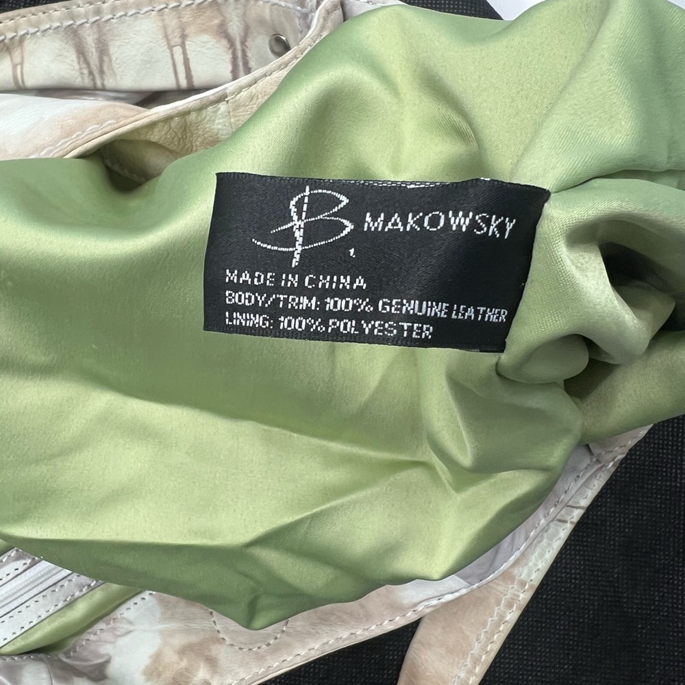 B.Makowsky Multi Color Hobo Bag Genuine Leather - Picture 8 of 8